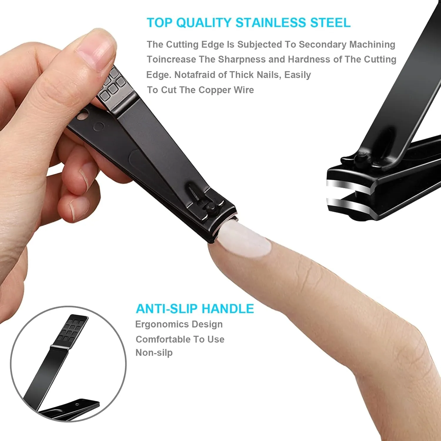 8 PCS Premium Manicure Set,  Nail Clippers, Professional Grooming Gift Kit, Pedicure Kit, Stainless Steel Facial, Cuticle, Nail Care Tools with Luxurious Portable Travel Case, for Men & Women