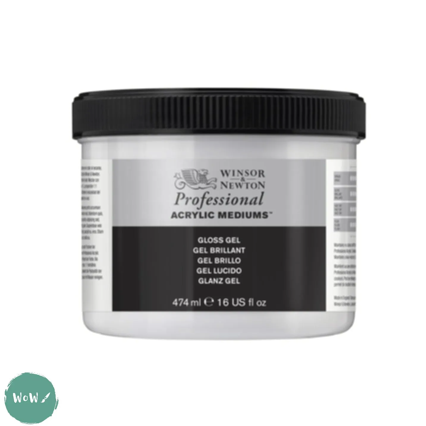 ACRYLIC MEDIUMS - Winsor & Newton PROFESSIONAL -  GLOSS GEL - 474ml