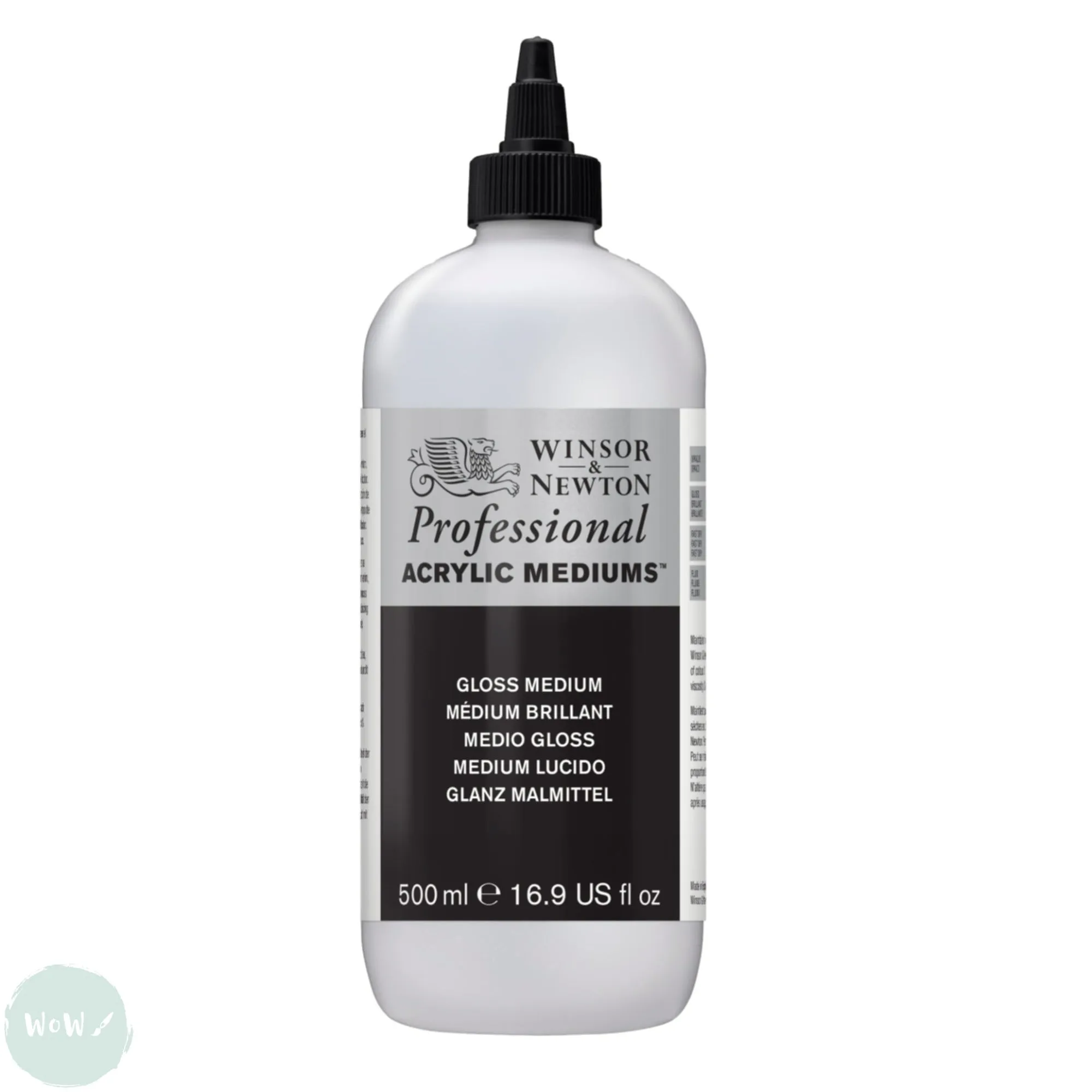 ACRYLIC MEDIUMS - Winsor & Newton PROFESSIONAL -  GLOSS MEDIUM - 500ml