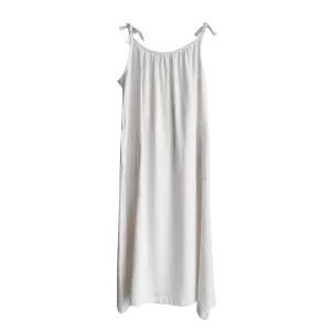 Adorned Linen and Cotton Slip Dress