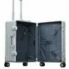 Aleon 21" Aluminum Trunk-Style Carry-On w/Shirt and Pant Packer - Platinum