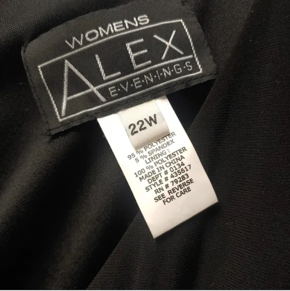 Alex Evenings Midi Dress Woman Plus 22W Cocktail Party  Rhinestone Whimisgoth