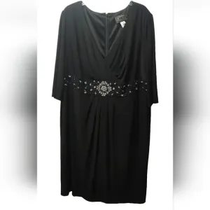 Alex Evenings Midi Dress Woman Plus 22W Cocktail Party  Rhinestone Whimisgoth