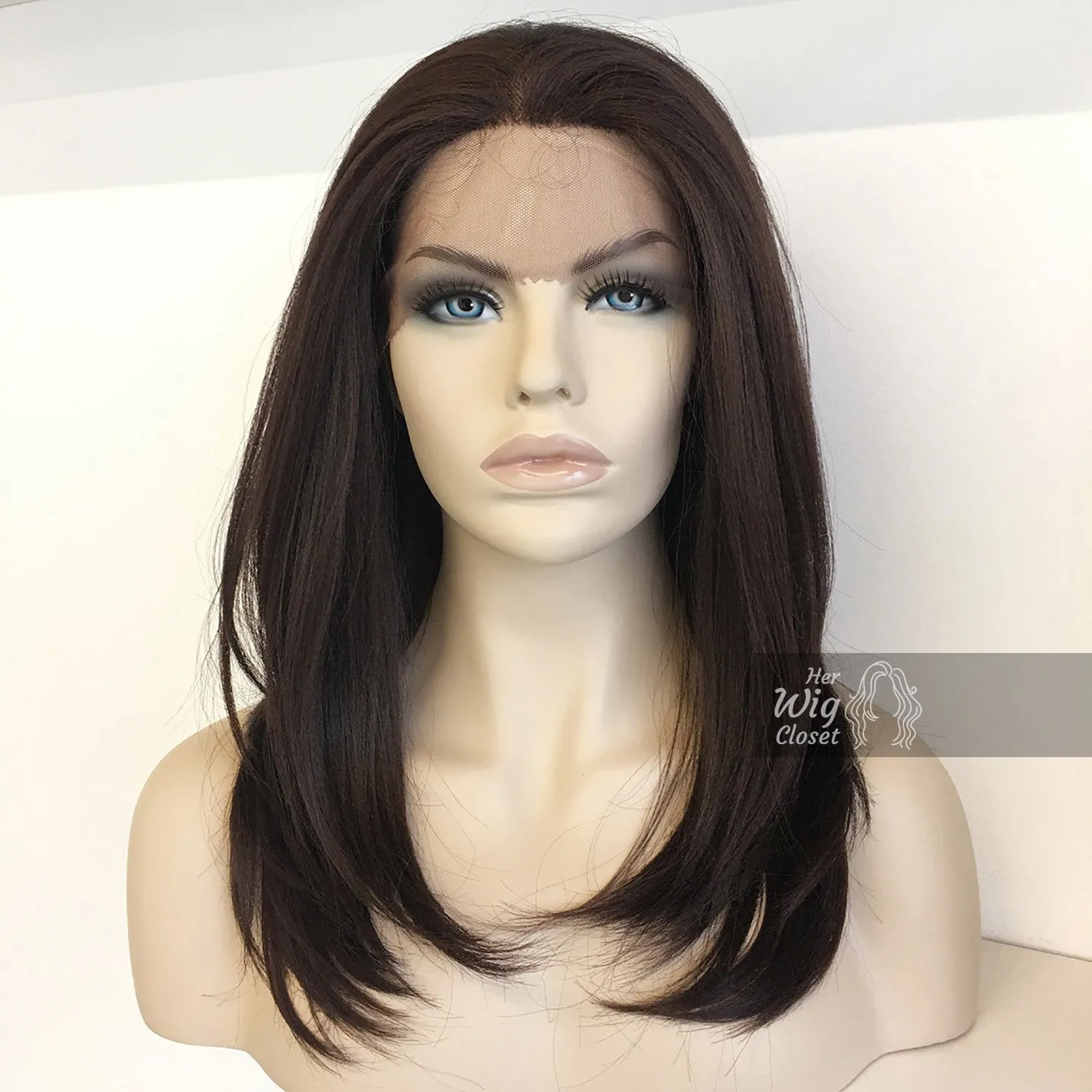 Alexa |  Dark Brown Lace Front Wig 16"