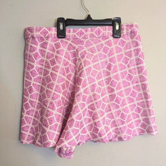 Alexis Valley Pink Geometric Skort Size M Preppy Barbiecore