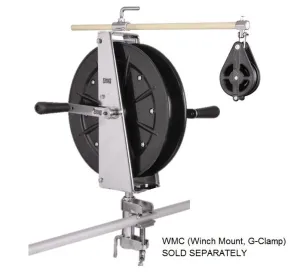 Alvey Reef Queen Deck Winch with Overhead Roller Mount