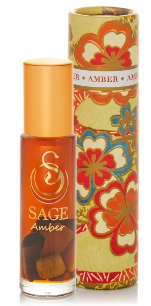 Amber 1/4 oz Gemstone Perfume Oil Concentrate Roll-On by Sage