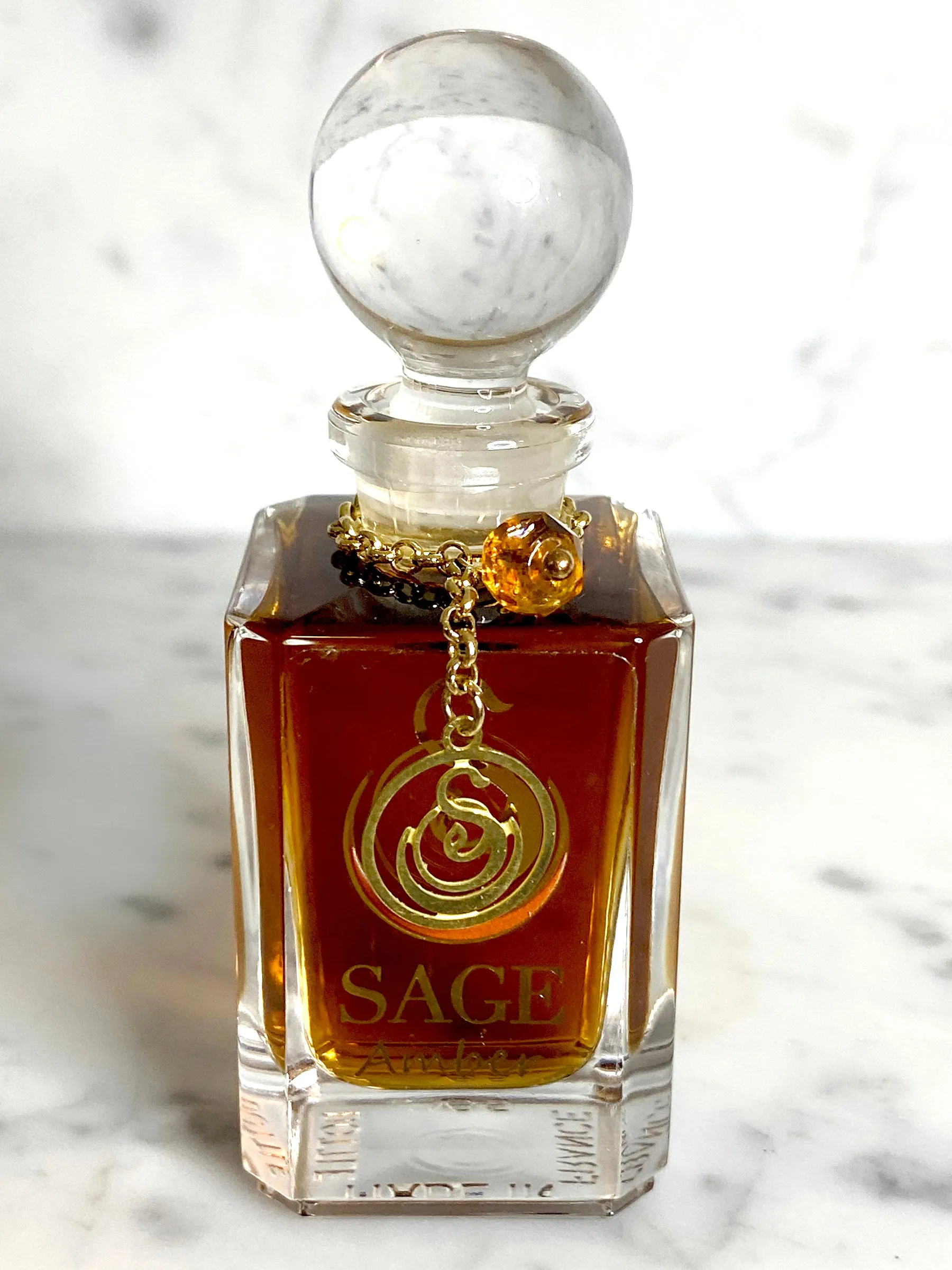 Amber Vanity Bottle by Sage, Pure Perfume Oil Concentrate