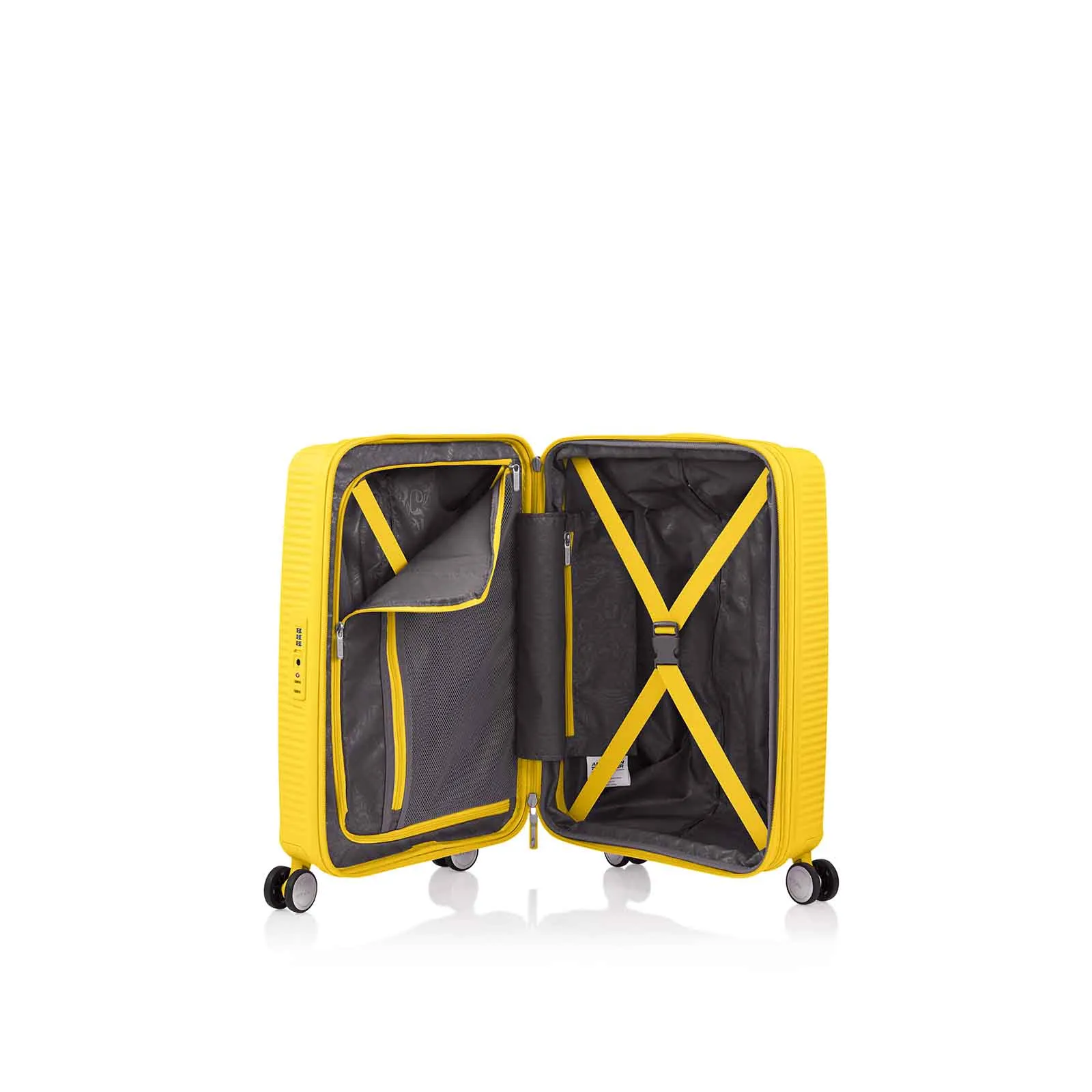 American Tourister Curio 2 55cm Carry-On Suitcase Golden Yellow