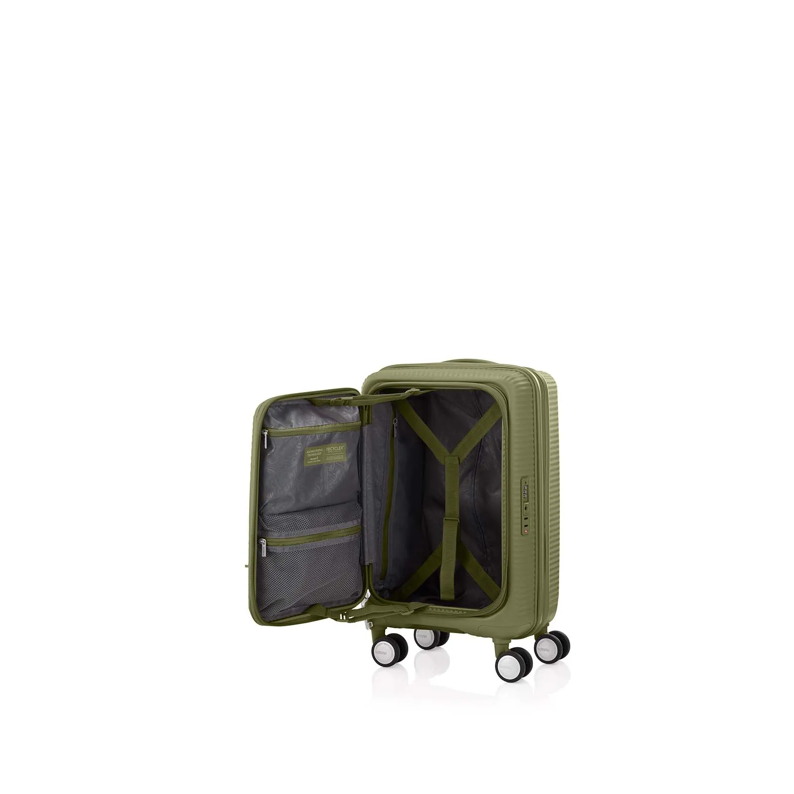 American Tourister Curio Book Opening 55cm Carry-On Suitcase Khaki