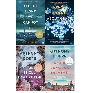 Anthony Doerr 4 Books Collection Set(All the Light We Cannot See,About Grace,The shell Collector,Four seasons in Rome)