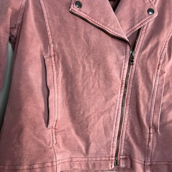 Anthropologie Marrakech Moto Dusty Pink Rose Jacket size Small