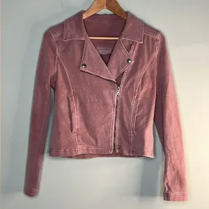 Anthropologie Marrakech Moto Dusty Pink Rose Jacket size Small