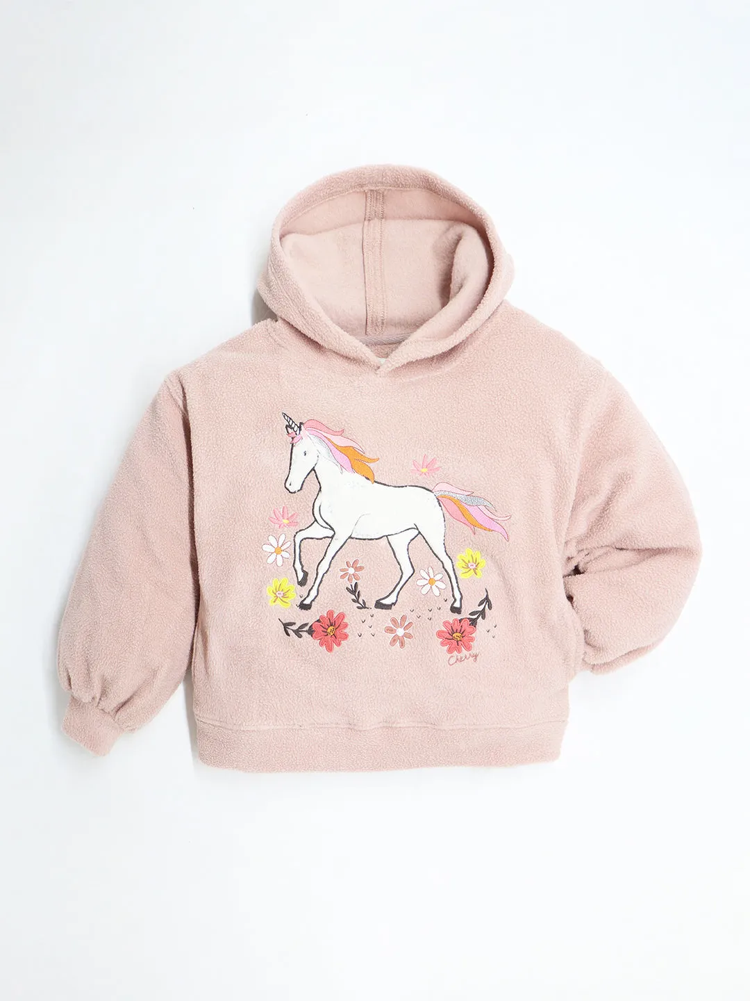 Applique Hoodie for Trendy Girls