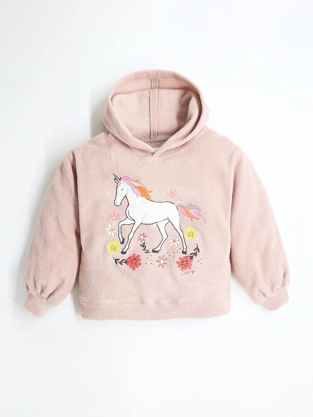Applique Hoodie for Trendy Girls