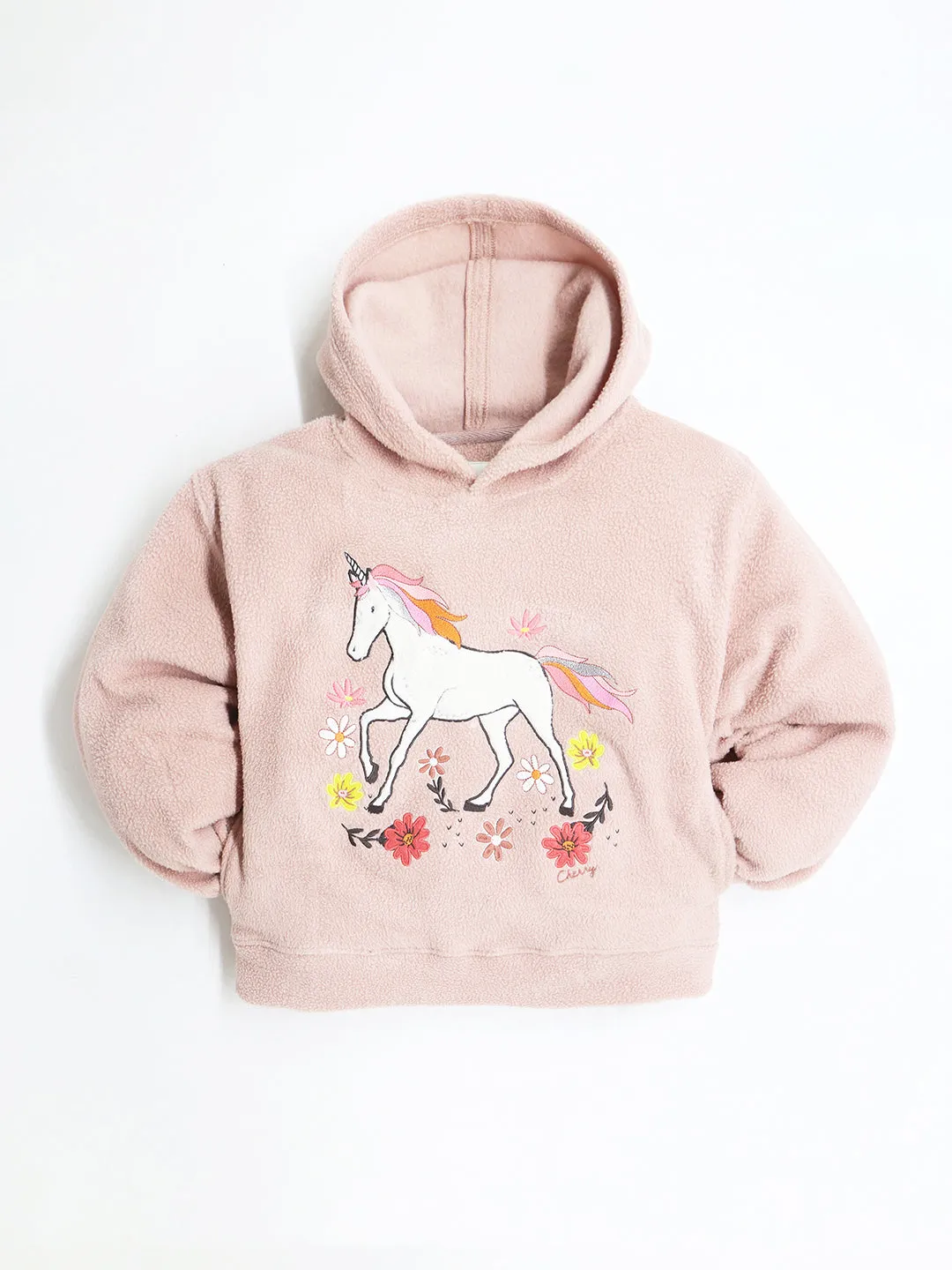 Applique Hoodie for Trendy Girls
