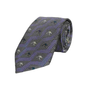 Australian Neck Tie Kangaroo Multi Souvenir Navy
