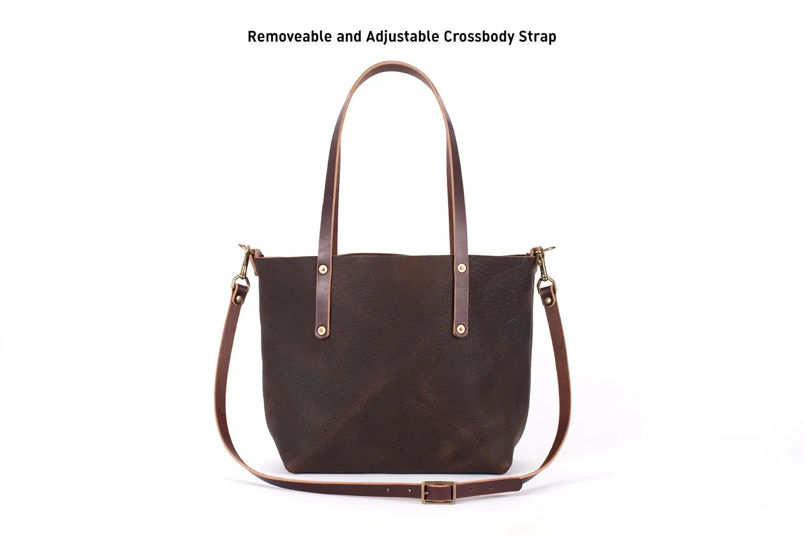 AVERY LEATHER TOTE BAG - MEDIUM - JADE BISON