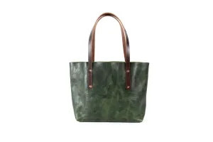 AVERY LEATHER TOTE BAG - MEDIUM - JADE BISON