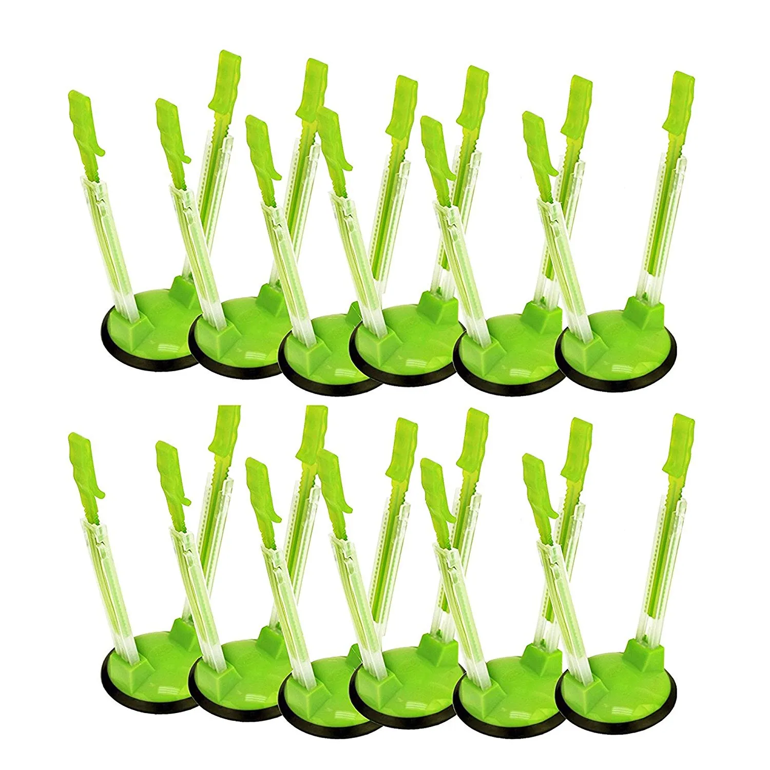 Baggy Rack - (12 Pack) Sandwich Bag Racks, Clip Food Storage Bags Onto Holder, Best Opener for Freezer & Storage Baggie - Ideal Plastic Kitchen, No Hassle Cooking Gadget Solutions For a Clean Pour