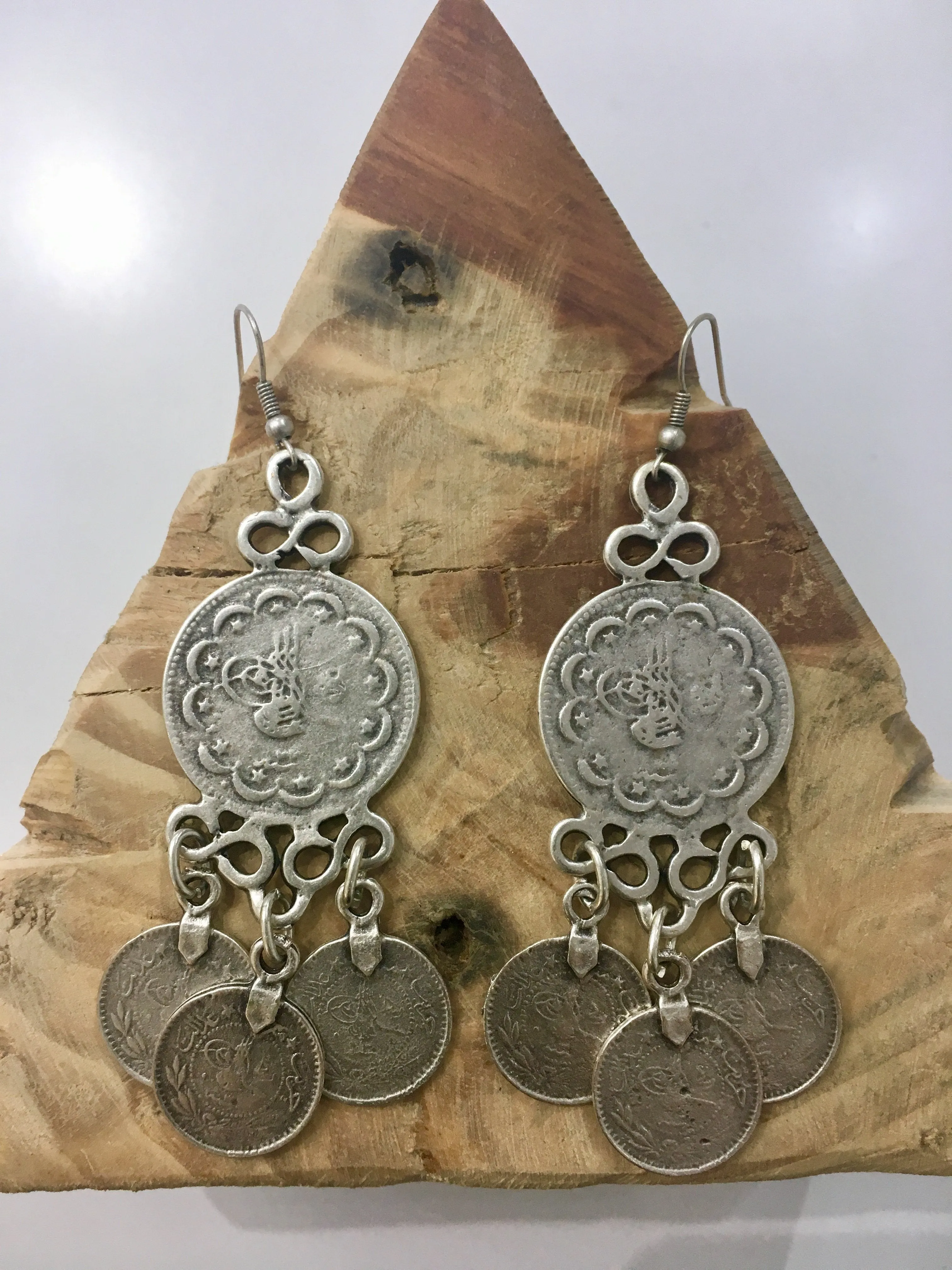 Bande de Vagabonds Turkish Large coin lucky drop earrings