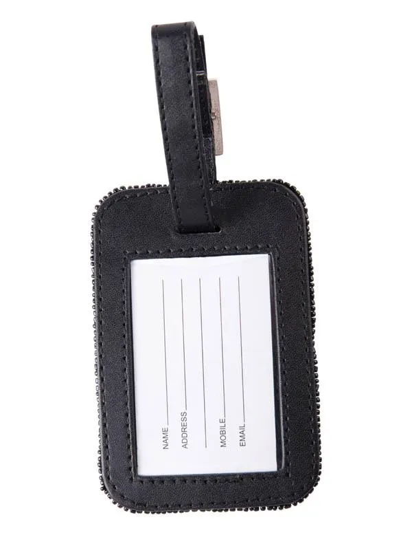 Beaded Rose Luggage Tag 33955