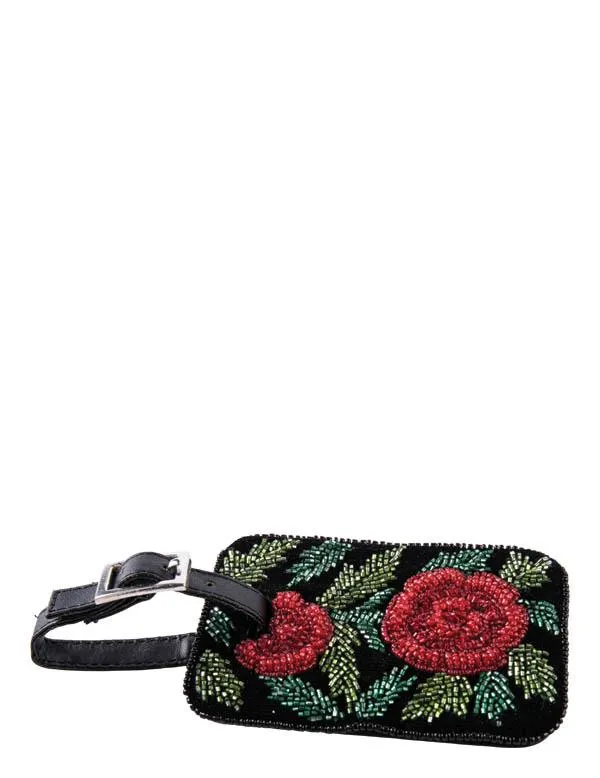 Beaded Rose Luggage Tag 33955