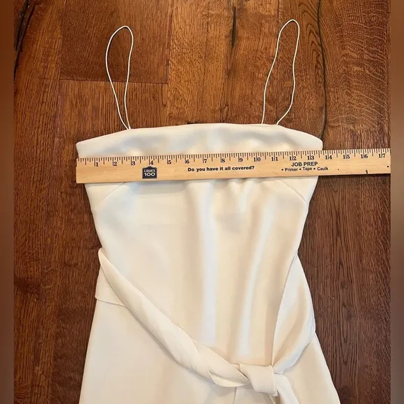 BEC‎   BRIDGE REVOLVE Mini Dress Short Cream Stretch Tie Bodycon Size 2 Holiday
