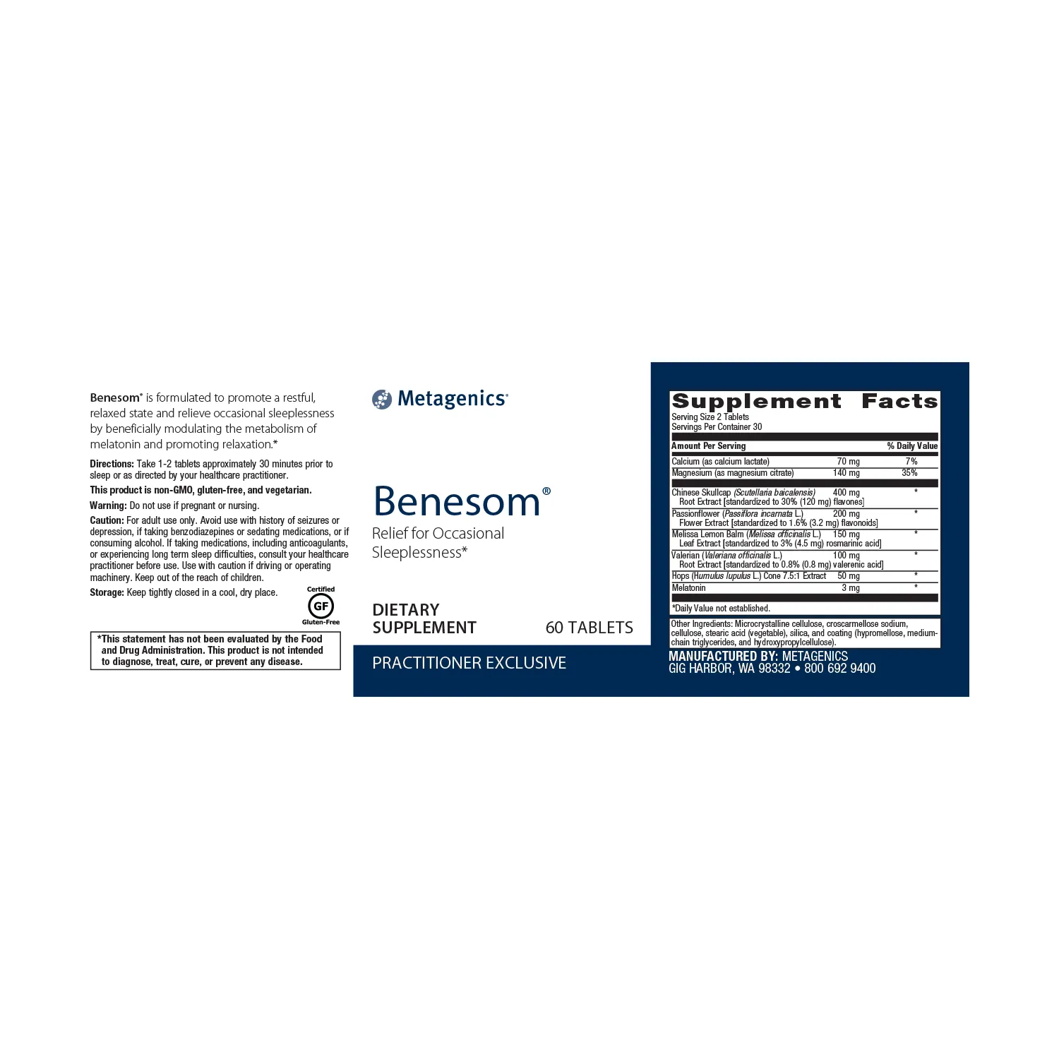 Benesom® <br>Relief for Occasional Sleeplessness*
