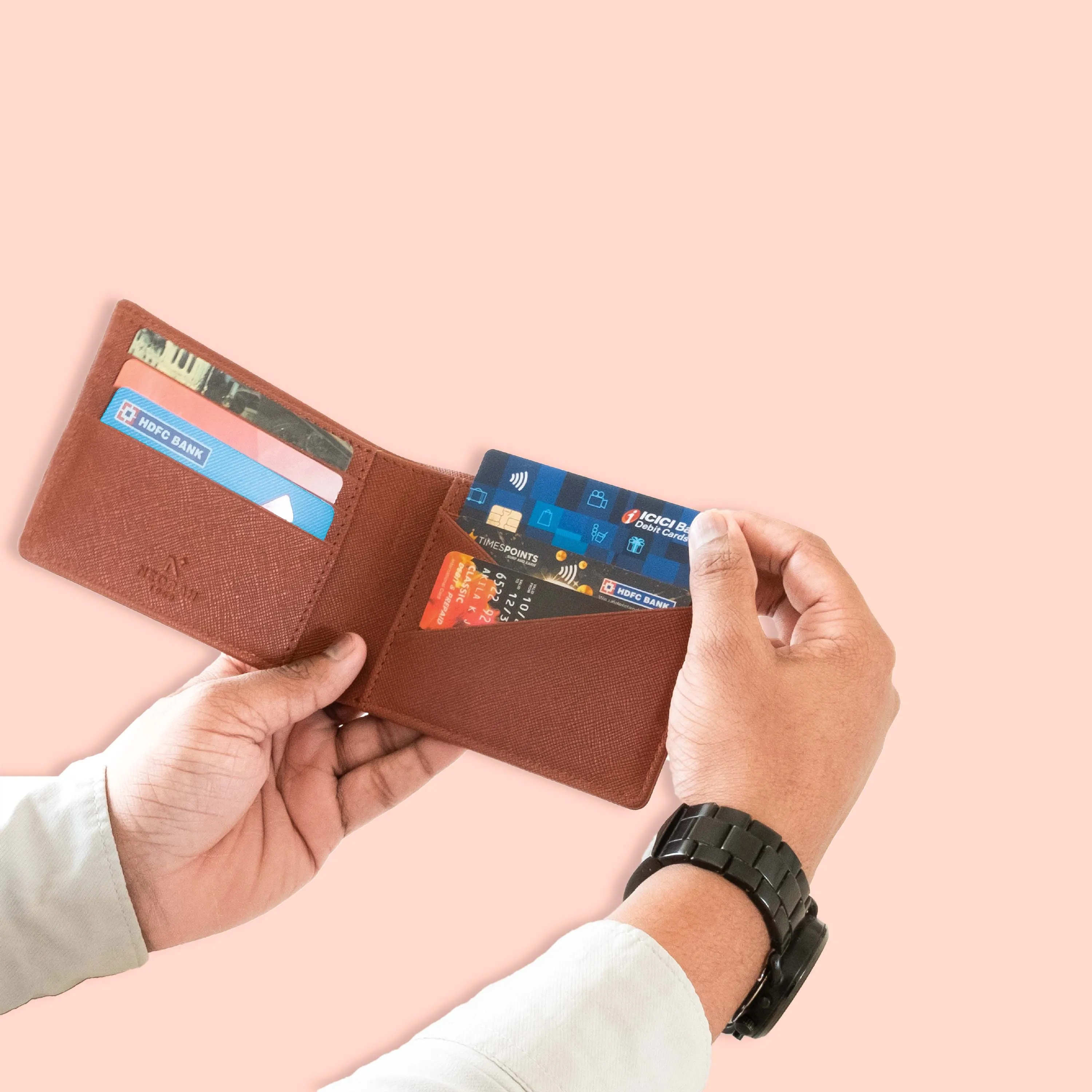 BIFOLD WALLET FOR MEN   KEYCHAIN