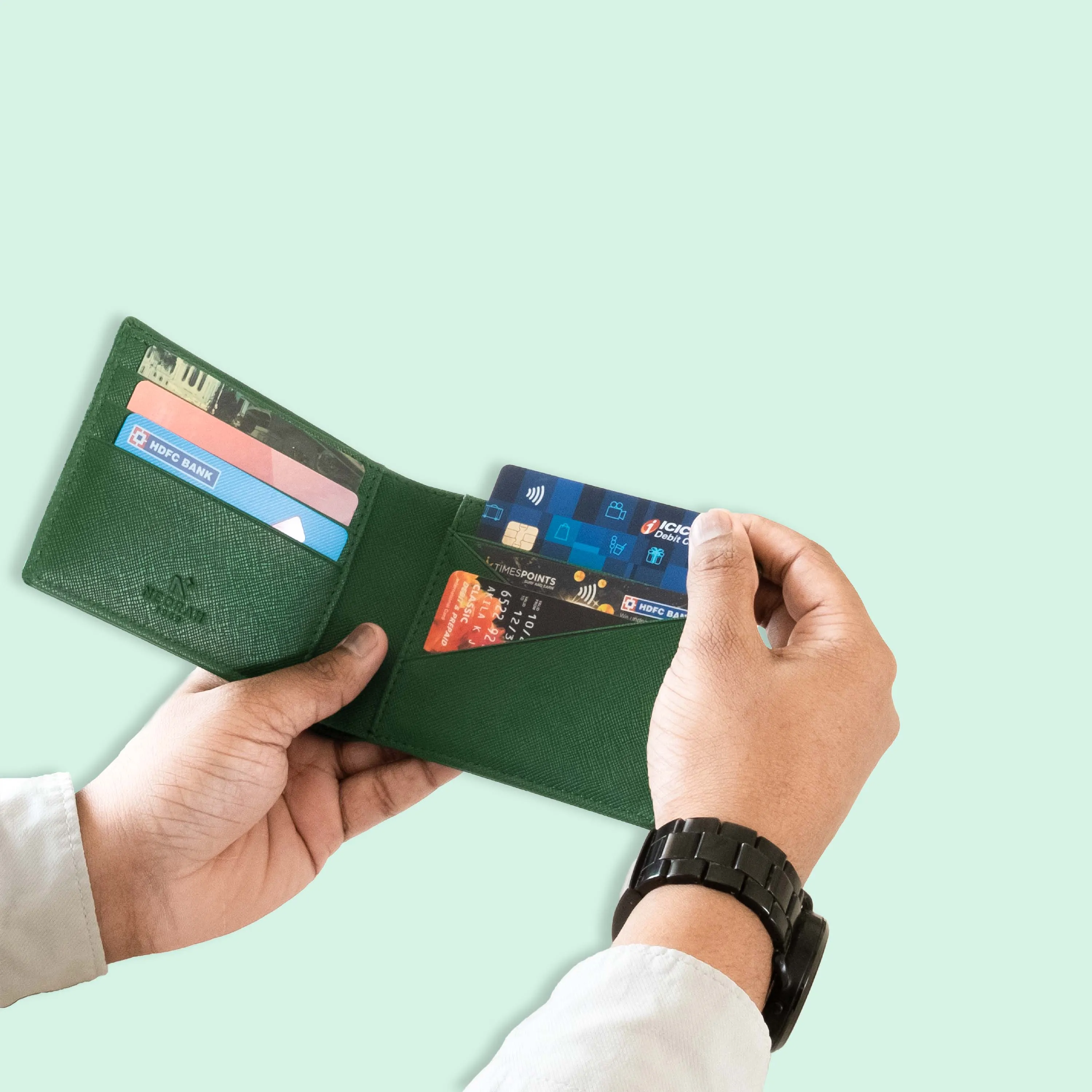 BIFOLD WALLET FOR MEN   KEYCHAIN