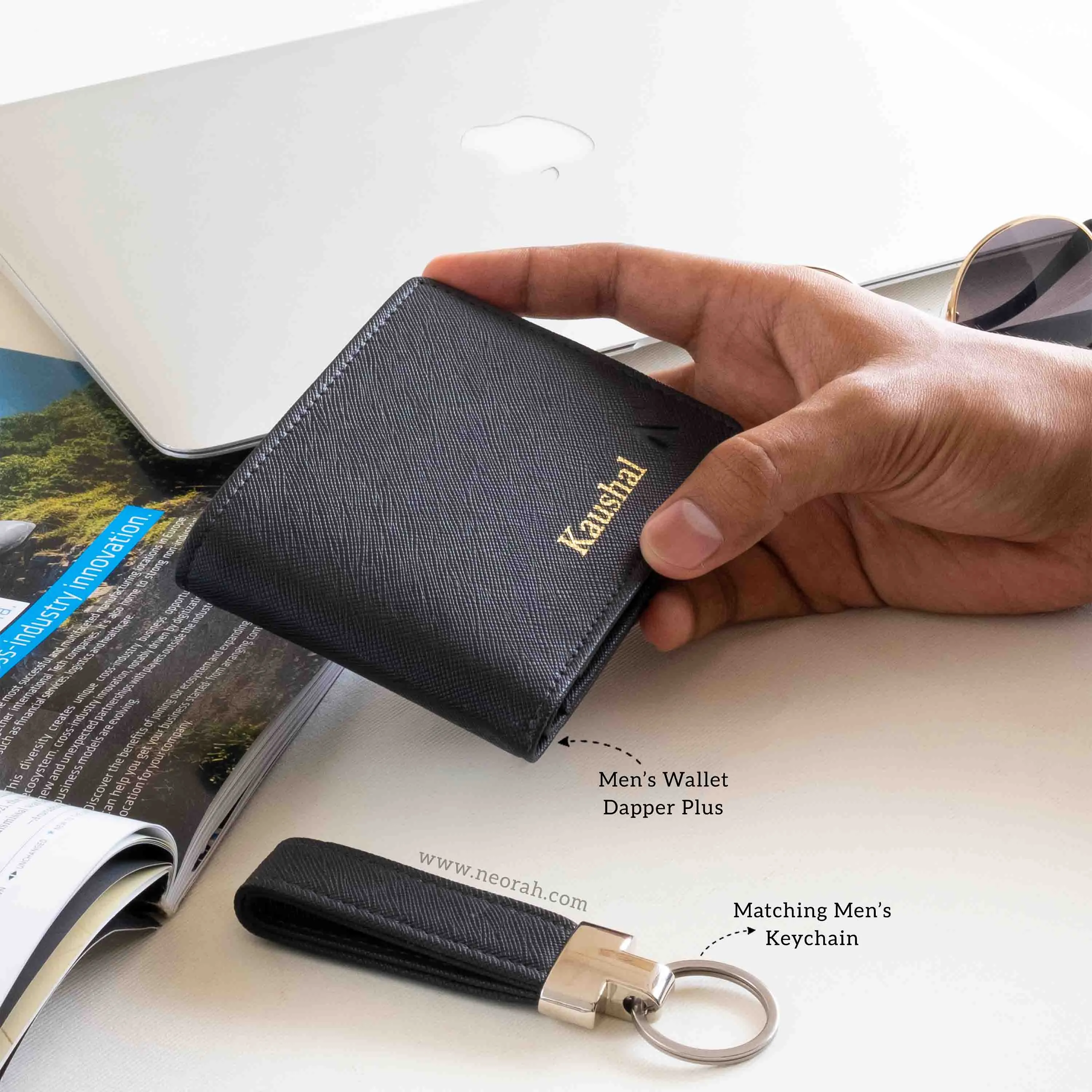 BIFOLD WALLET FOR MEN   KEYCHAIN