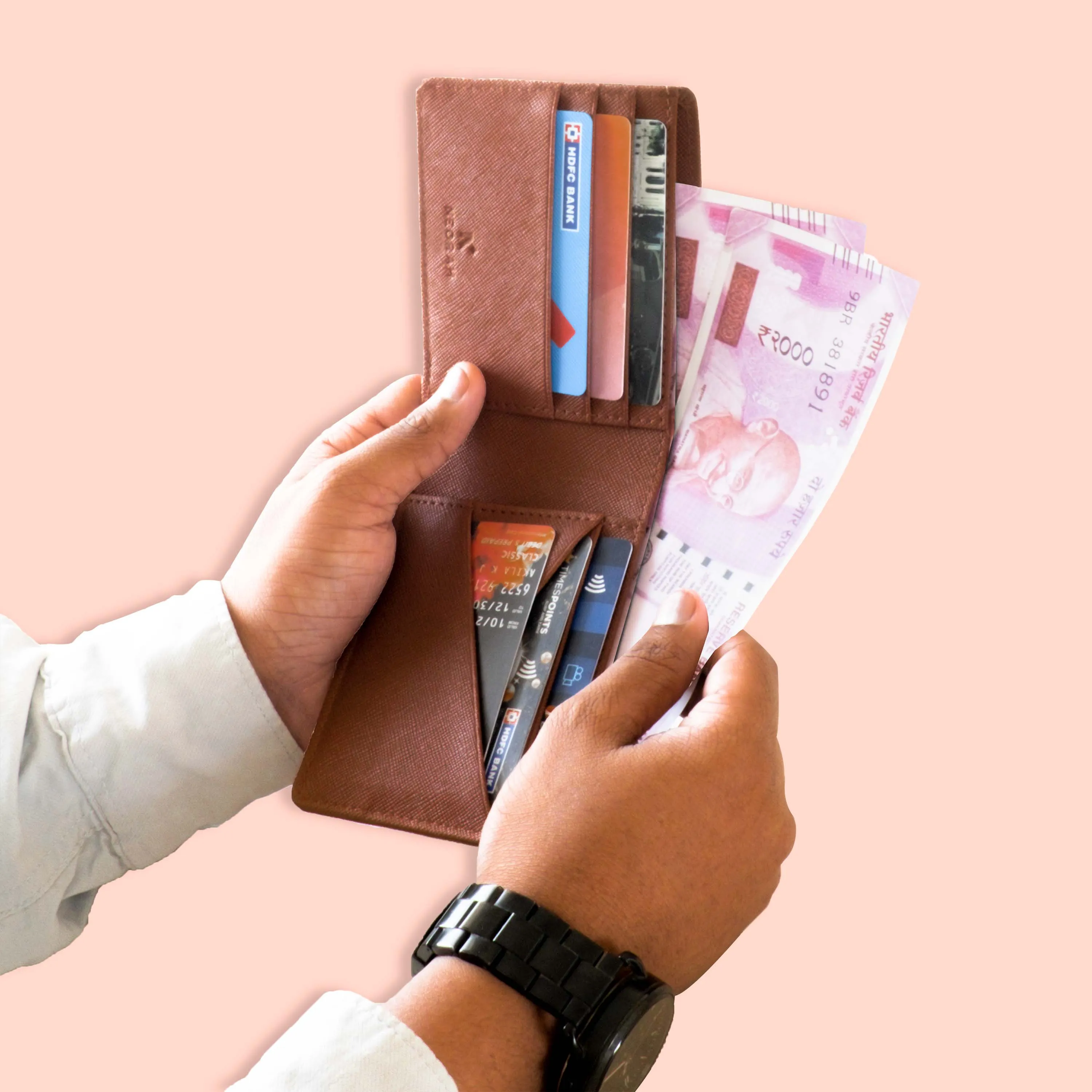 BIFOLD WALLET FOR MEN   KEYCHAIN