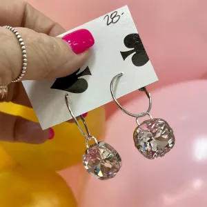 Big Bling Earrings - Light Pink