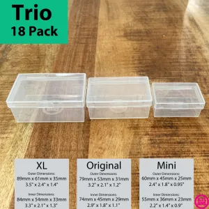 BitsBins TRIO Pack, 18 Containers | 3 Different Sizes