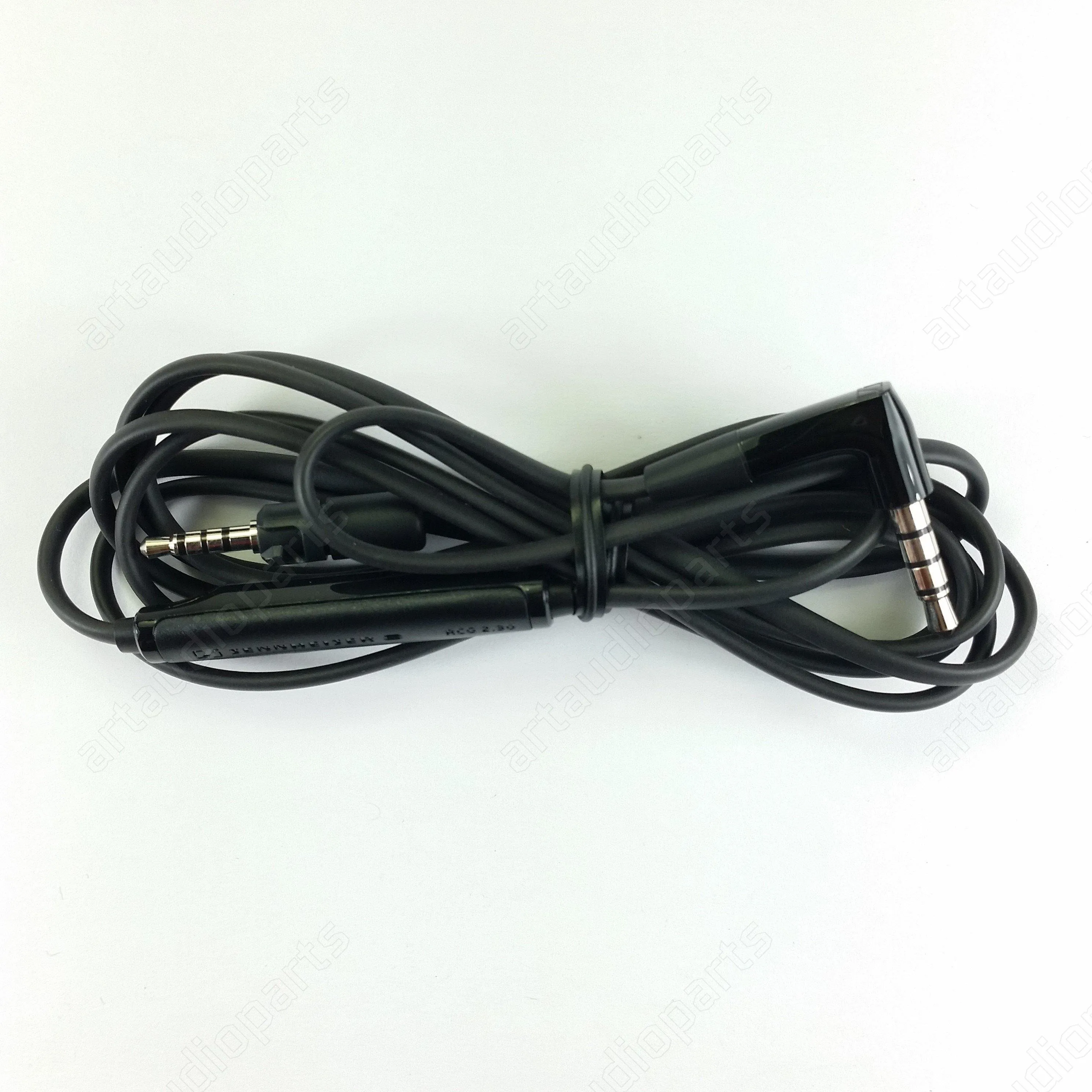 Black Audio Cable with Samsung Galaxy Controls & Mic for Sennheiser headphones HD 2.30G