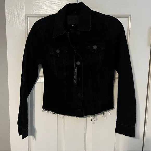 Blank NYC NWT black denim jacket. Size XS