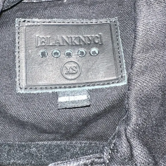Blank NYC NWT black denim jacket. Size XS