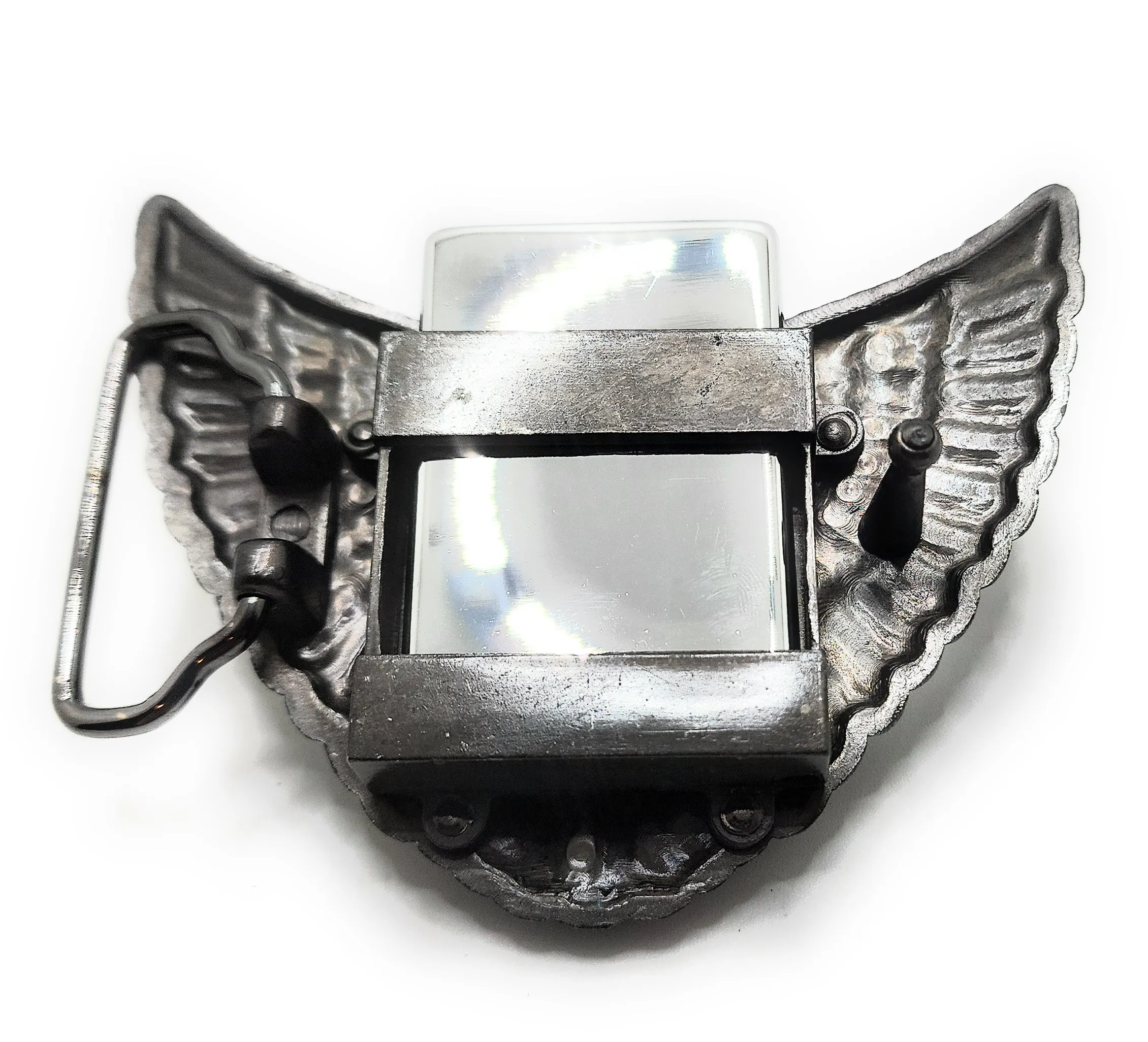 Blinged Dollar Sign with Wings Lighter Belt Buckle
