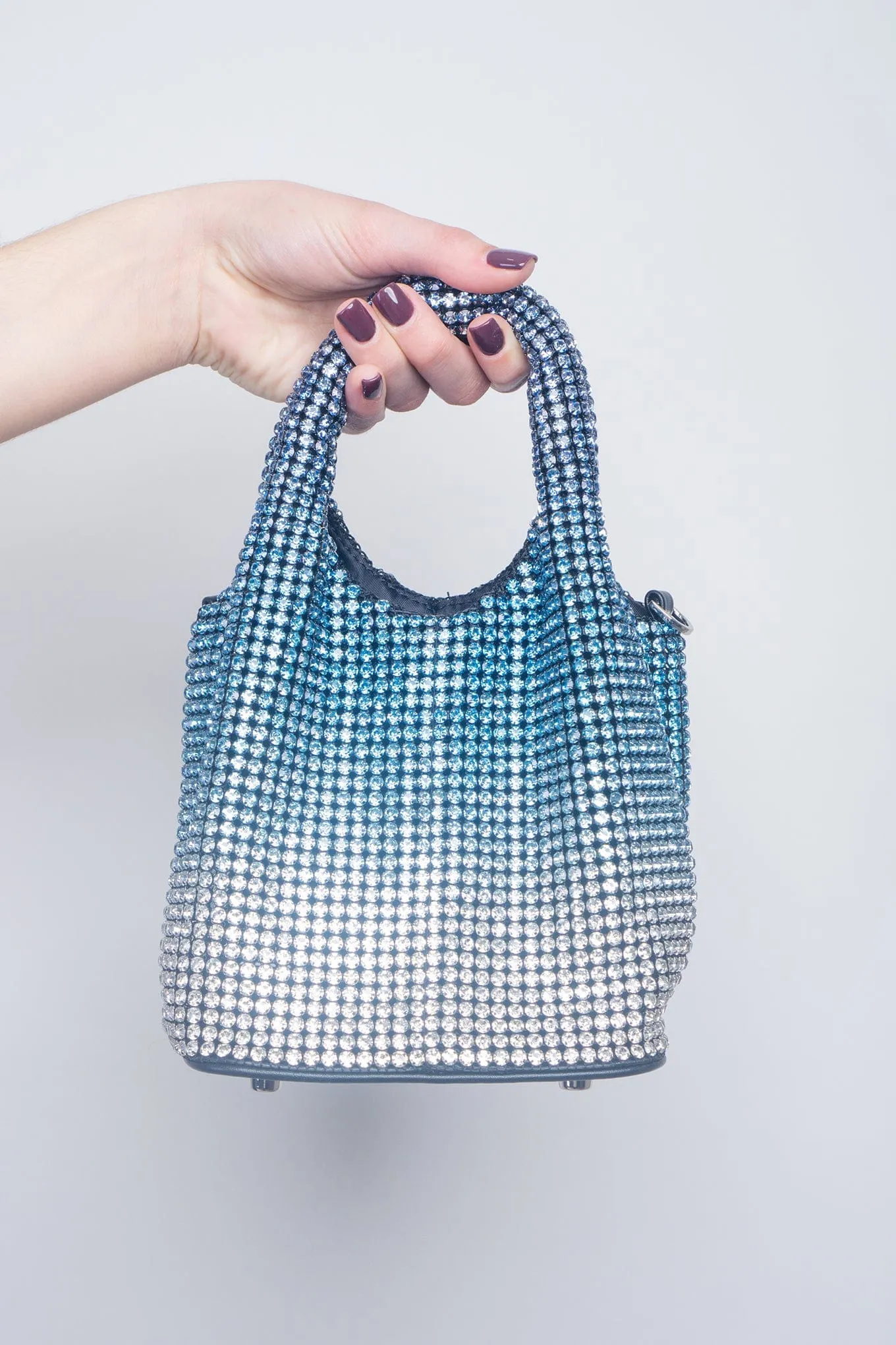 Blue Ombre Rhinestone Handbag