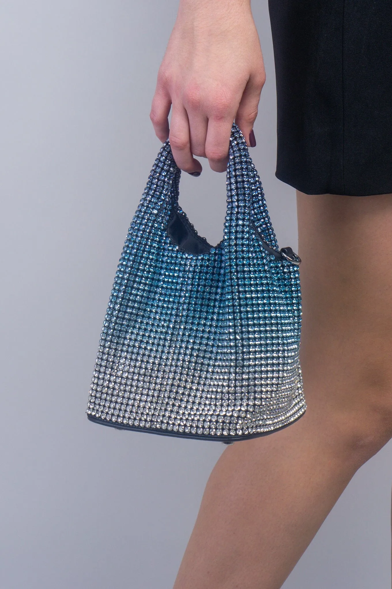 Blue Ombre Rhinestone Handbag