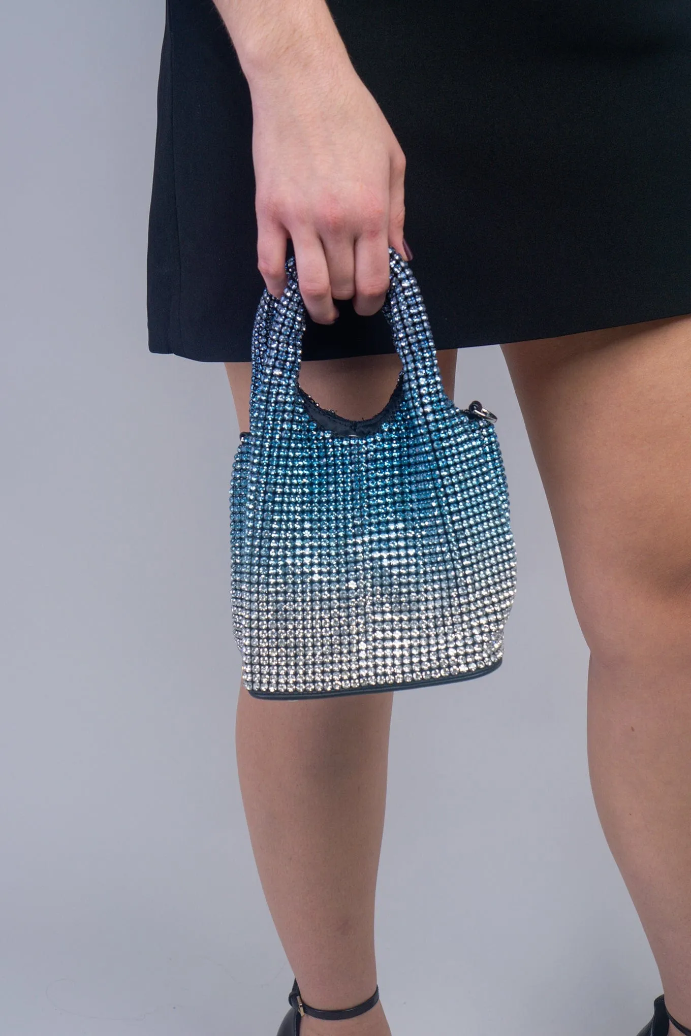 Blue Ombre Rhinestone Handbag