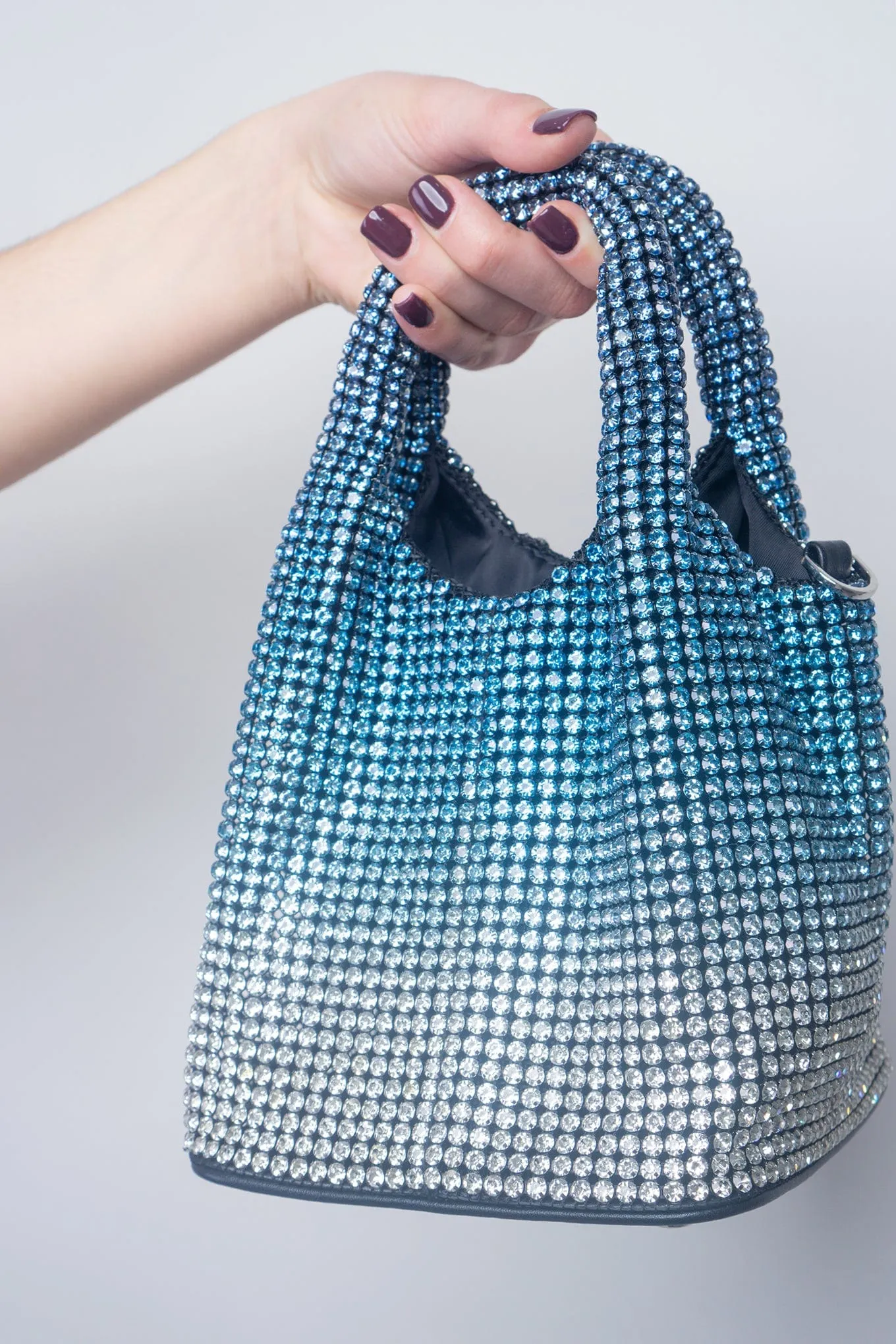 Blue Ombre Rhinestone Handbag
