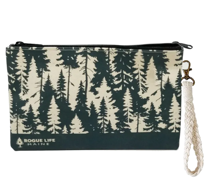 Breathe the Trees Zipper Pouch Wristlet