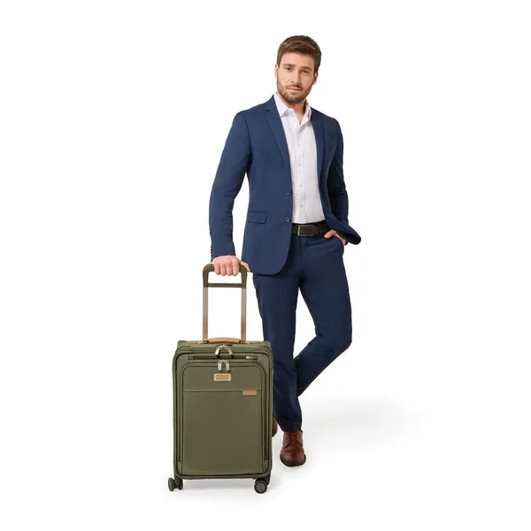 Briggs & RIley Baseline Essential Carry-On Spinner - Olive