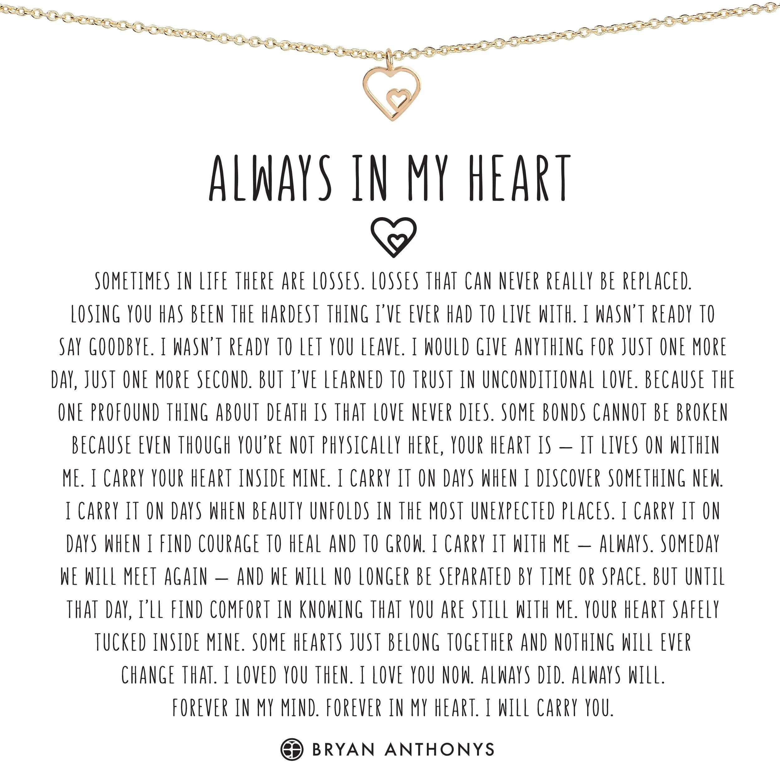 Bryan Anthony's Always In My Heart Necklace