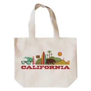 CALIFORNIA CITYSCAPE TOTE BAG
