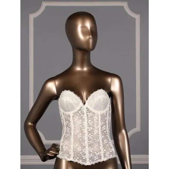 Carnival 313 Corset Bra Garter Straps Lace Bridal Formal 38B B cup