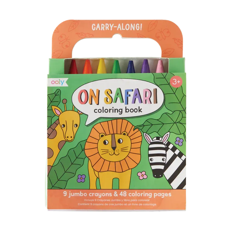 Carry Along Crayon & Coloring Book Kit - On Safari