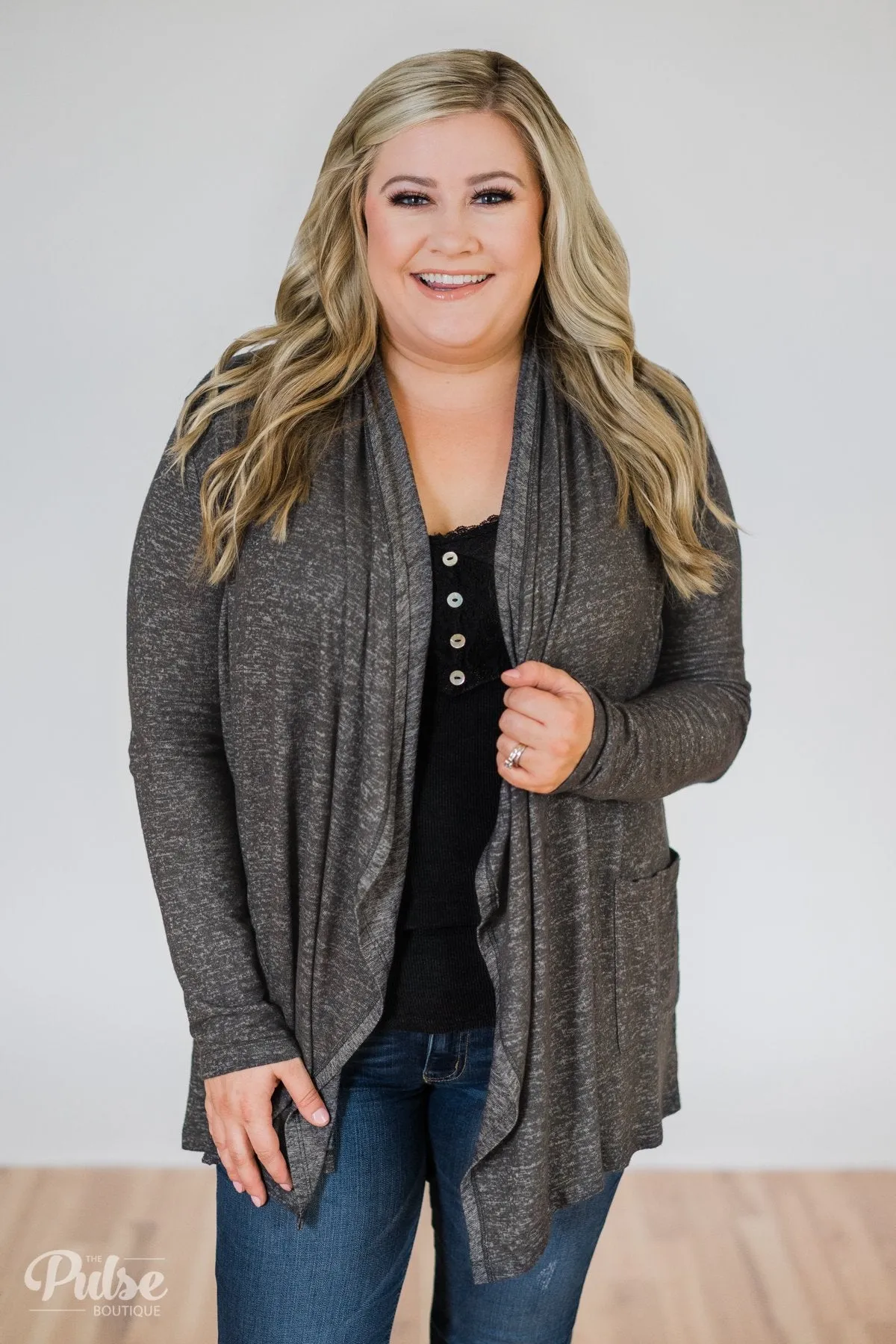 Carry On Cardigan- Charcoal